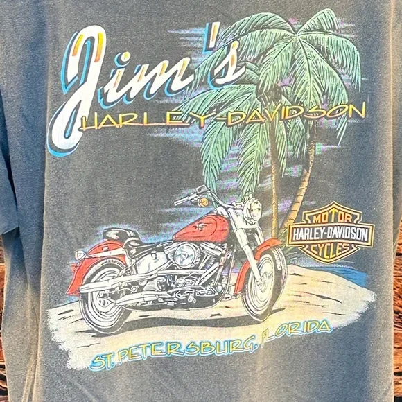 Harley-Davidson Charcoal Tee with Eagle Graphic - Picture 5 of 13